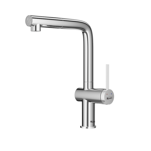 Vòi rửa chén dây rút Konox Stream Smart Chrome